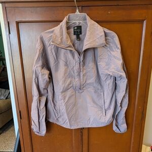 Lavender Purple Quarter zip Windbreaker With Pockets And Cinches At Bottom